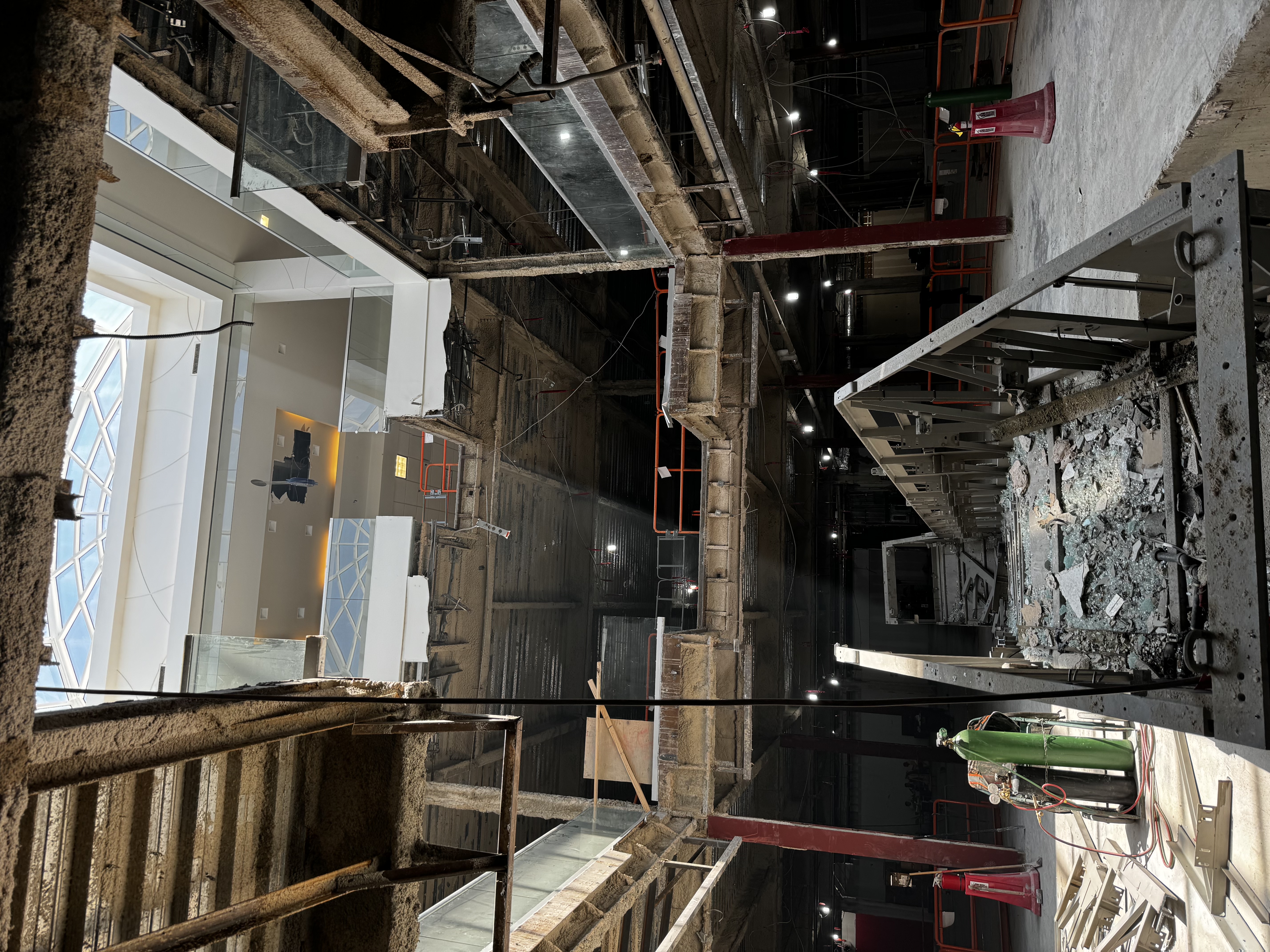 Demolition site background